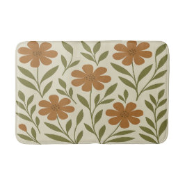 Oranje Flowers Bath Mat