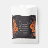 Oranje Flowers Elegante dankbaarheid Bedankzakje (Voorkant)