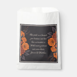 Oranje Flowers Elegante dankbaarheid Bedankzakje