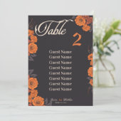 Oranje Flowers individuele tafel zitgrafiek Aankondiging (Staand voorkant)