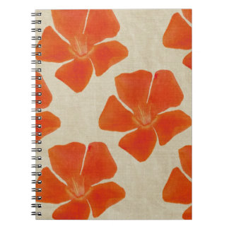 Oranje Flowers Notitieboek