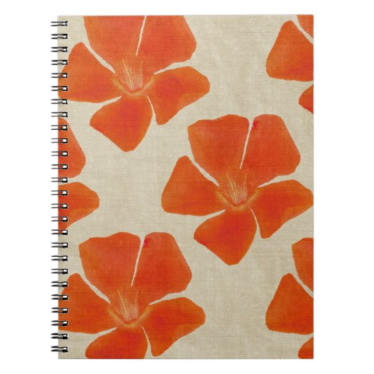 Oranje Flowers Notitieboek (Voorkant)