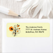 Oranje Flowers Return Address Label (Insitu)