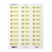 Oranje Flowers Return Address Label (Full Sheet)