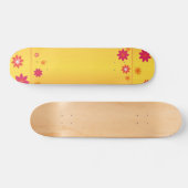 Oranje Flowers Skateboard (Horizontaal)