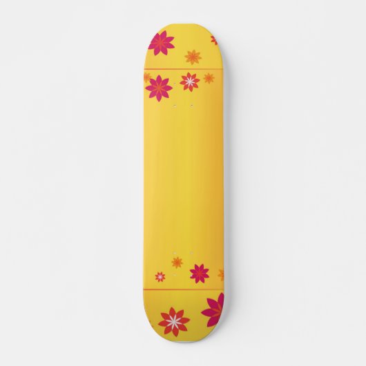 Oranje Flowers Skateboard (Voorkant)