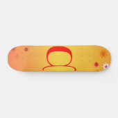 Oranje Flowers Skateboard (Horizontaal)