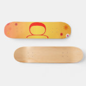 Oranje Flowers Skateboard (Horizontaal)