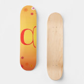 Oranje Flowers Skateboard (Voorkant)
