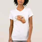 Oranje fluit vrouw T T-shirt (Voorkant)