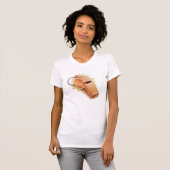 Oranje fluit vrouw T T-shirt (Voorkant volledig)