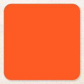 Oranje Fluo Neon Kleur Pas dit aan! Kartonnen Onderzetters (Voorkant)