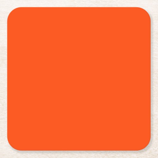 Oranje Fluo Neon Kleur Pas dit aan! Kartonnen Onderzetters (Voorkant)