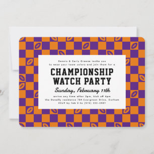 Oranje Football Championship Game Watch Party Kaart