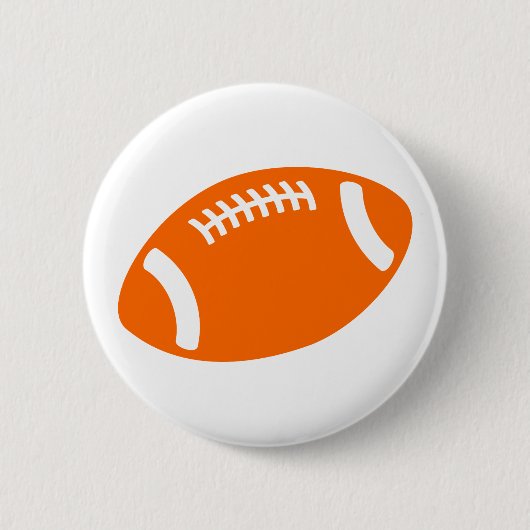 Oranje Football Ronde Button 5,7 Cm (Voorkant)