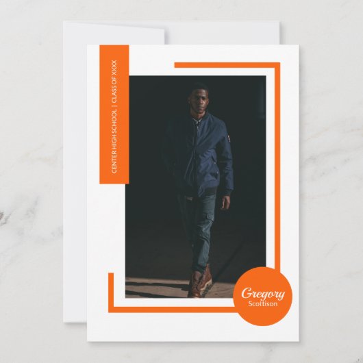 Oranje Foto Afstuderen Modern (Voorkant)