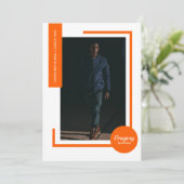 Oranje Foto Afstuderen Modern (Staand voorkant)