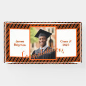 Oranje Foto Afstuderen Spandoek (Horizontaal)