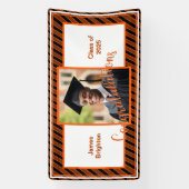 Oranje Foto Afstuderen Spandoek (Verticaal)