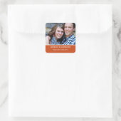 Oranje foto Bewaar de datum Stickers (Tas)