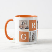 Oranje foto Collage Persoonlijke Mugs voor oma Mok (Links)