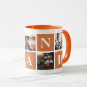 Oranje foto Collage Persoonlijke Mugs voor oma Mok (Voorkant rechts)