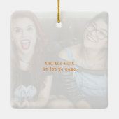 Oranje foto Keepsake Christmas Keramisch Ornament (Achterkant)