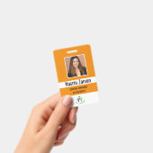 Oranje | Foto Personeelslogo of QR CODE Beveiligin Badge (Handheld)