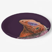 Oranje foto van Iguana Papieren Bordje (Gekanteld)