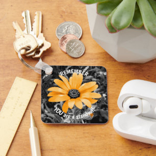 Oranje foto van Splash African Daisy Sleutelhanger