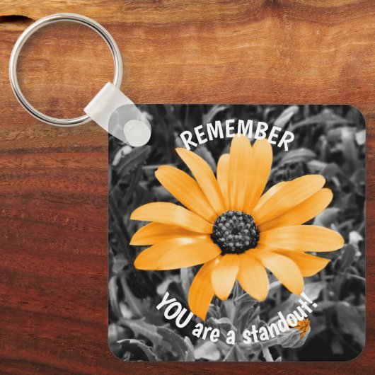 Oranje foto van Splash African Daisy Sleutelhanger (Voorkant)