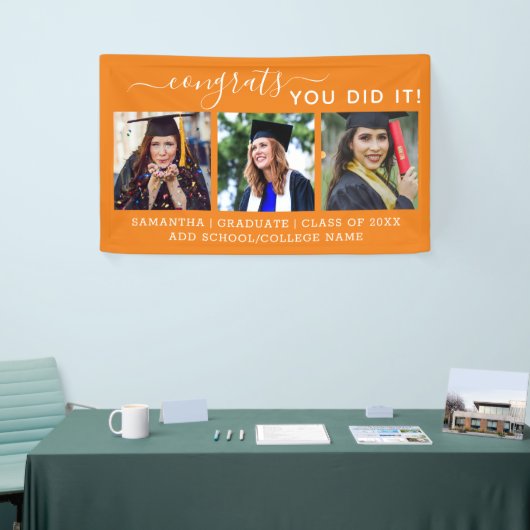 Oranje fotografen Afstuderen 2022 Afstuderen Spandoek (Beurs)