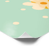 Oranje Fox Kawaii Cute Kinder Poster (Hoek)