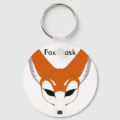 Oranje Fox Mask Sleutelhanger (Voorkant)