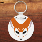 Oranje Fox Mask Sleutelhanger (Voorkant)