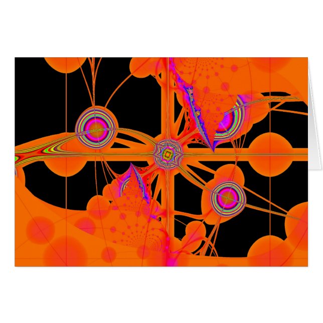 Oranje fractal (Voorkant Horizontaal)