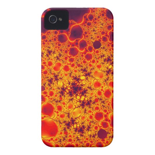 Oranje Fractal Smartphone Hoesje (Achterkant)