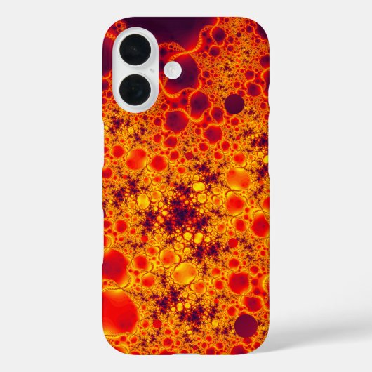 Oranje Fractal Smartphone Hoesje (Achterkant)