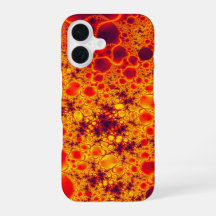 Oranje Fractal Smartphone Hoesje