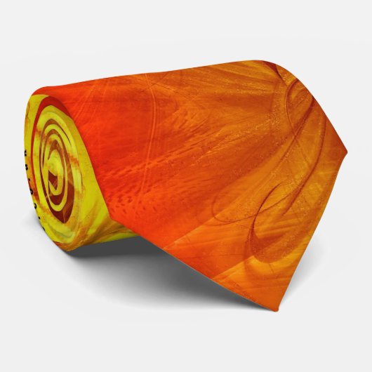 Oranje fractal: Stropdas (Opgerold)