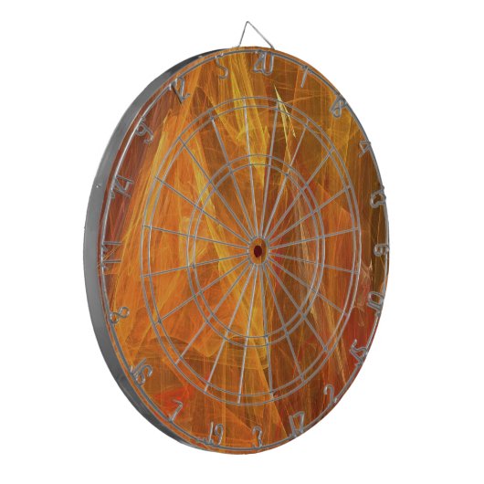 Oranje fractale Dart Board Dartbord (Voorkant Links)