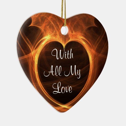 Oranje fractale ontwerpstok keramisch ornament (Rechts)