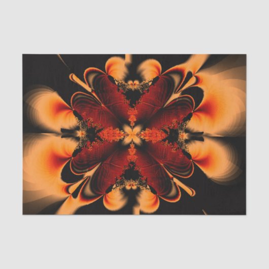 Oranje fractale ventilator tissuepapier (Voorkant)