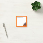 Oranje frame, griezelig huis en pompoenen post-it® notes (Kantoor)