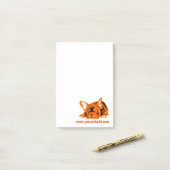 Oranje Franse Bulldog Post-it® Notes (Op bureau)