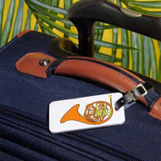 Oranje Franse hoorn Bagagelabels