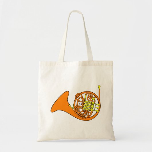 Oranje Franse hoorn Canvas tas (Voorkant)