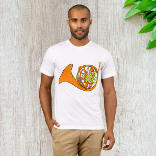 Oranje Franse hoorn Mannen T-shirt
