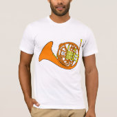 Oranje Franse hoorn Mannen T-shirt (Voorkant)