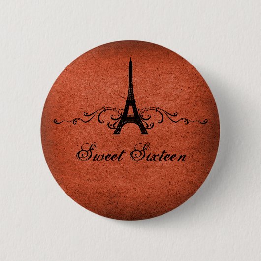 Oranje  Franse Vlaanderen Sweet 16 Button (Voorkant)